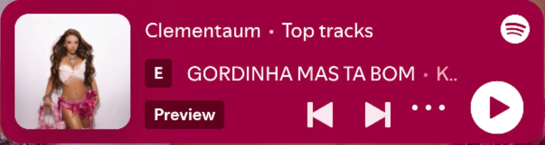 Spotify preview